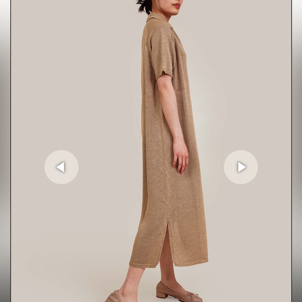 CORDERA Linen Dress in Toasted Brown - Picture 6 of 7